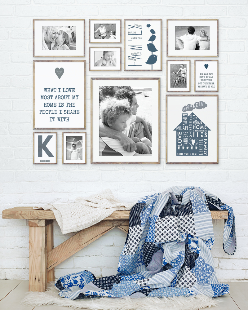 Muur collage met foto's van je familie Printcandy