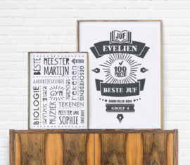 Zelf posters maken - diy Cadeautje voor Juf en meester