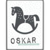 Naamposter Kinderkamer met Hobbelpaard | Printcandy