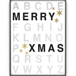 Kerst Poster - ABC X-Mas