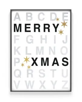 Merry X-mas Poster - Kerst poster Printcandy
