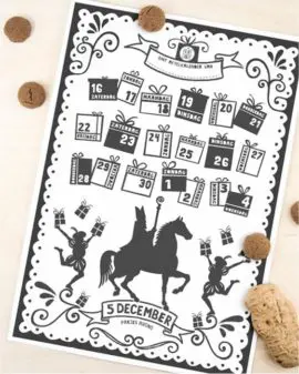 Sinterklaas Printable Aftelkalender | Gratis Sint Schoen Kalender | 5 December | Printcandy