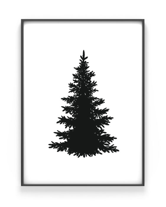 kerstboom-silhouet-poster -Printcandy
