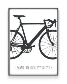 Racefiets Print - Poster met afbeelding Fiets - Zelf online Posters maken bij Printcandy - Met eigen tekst, in zwart-wit of kleur