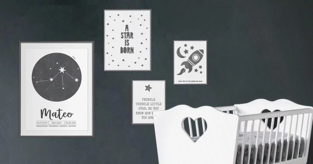 Monochroom Baby - Zwart-wit posters voor de baby- en kinderkamer