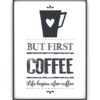 Koffie Print - Life Begins after Coffee Poster - Zwart-Wit Keuken Poster zelf maken bij Printcandy