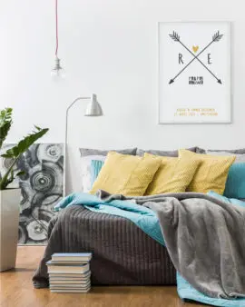 Poster met Initialen - Gepersonaliseerde poster met eigen tekst zelf maken bij Printcandy