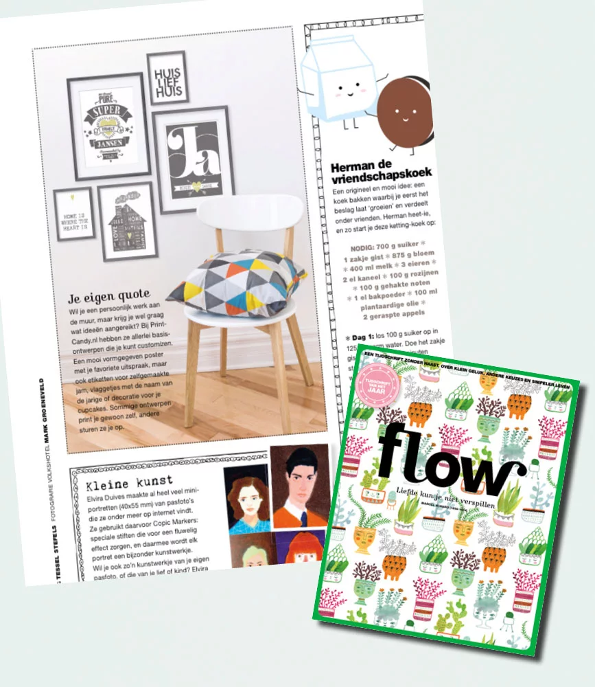 PrintCandy in de media gespot: Flow magazine