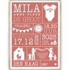 baby geboorteposter met eigen naam baby geboorteposter met eigen naam - printcandy