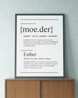 Gepersonaliseerde zwart-wit posters van printcandy voor moederdag