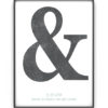Printcandy Letter Poster Typografisch Ampersand Letter Poster Typografisch | Ampersand Trouwposter | Printcandy
