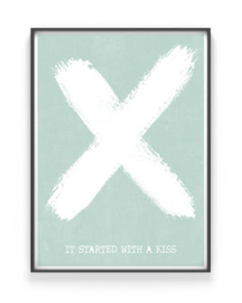 Kruis Poster X met eigen tekst - Printcandy