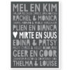 poster-vriendin-bff-gepersonaliseerd-printcandy-monochroom Gepersonaliseerde Poster Vriendin ++ Famous BFF's ++ Origineel cadeau voor Beste Vriendin