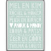 Printcandy | Poster voor Vriendin Gepersonaliseerde Poster Vriendin | Famous BFF's | Poster voor Beste Vriendin | Printcandy