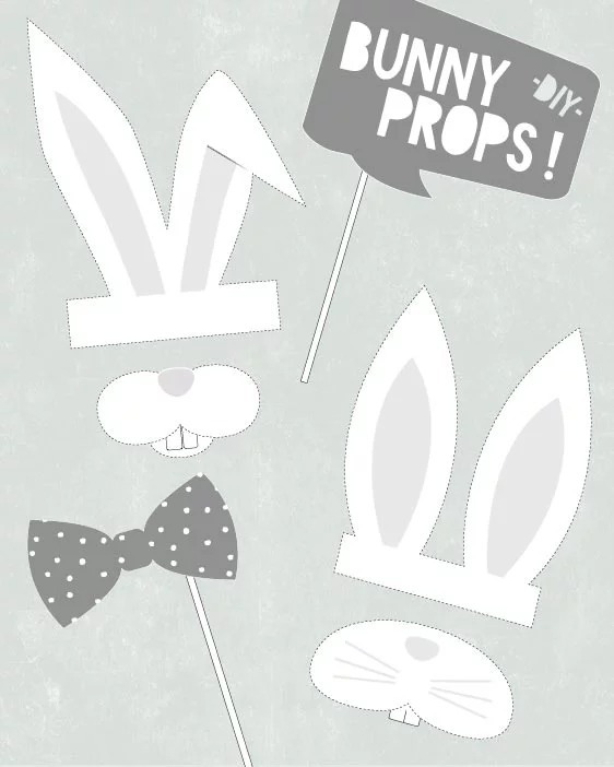 Photo Bunny Props - Free Printables