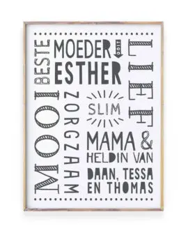 Top 10 Mooiste Moederdag Cadeaus - Gepersonaliseerd poster voor mama