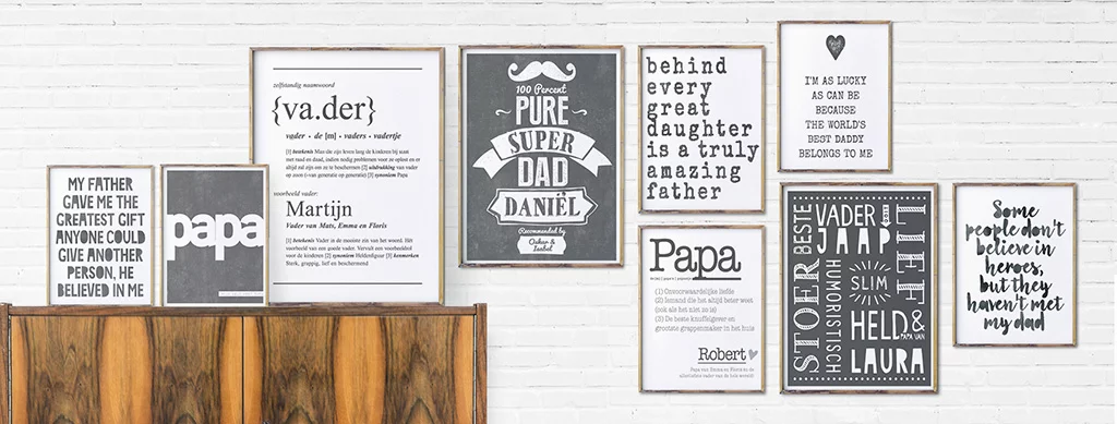 Posters voor Papa - Gepersonaliseerde Poster Vaderdag maken