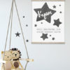 Geboorteposter Sterren - zwart wit kinderkamer - Printcandy