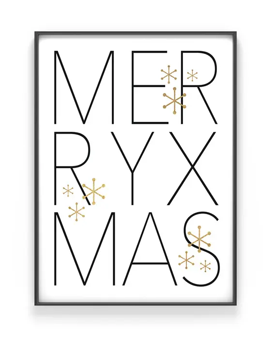 Kerst Poster Merry Christmas - Printcandy