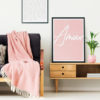 Poster met eigen woord en tekst maken | roze