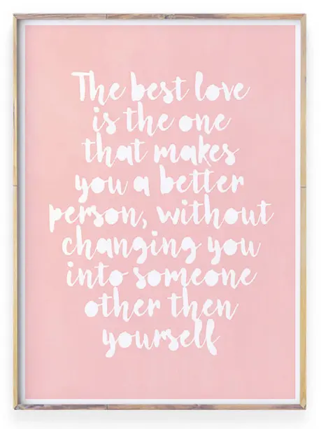 Poster met liefdes tekst | Roze | Love quote voor valentjnsdag