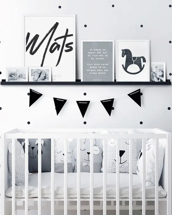 Gepersonaliseerde Tekst Posters | Babykamer | Monochroom | Printcandy