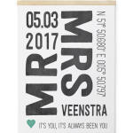 Canvas Poster - Huwelijk - Mr & Mrs - Printcandy