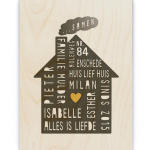 Hout Poster - Home Sweet Home - Printcandy