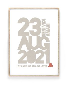 Datum Poster - Special Date Poster met namen, coördinaten of je eigen tekst