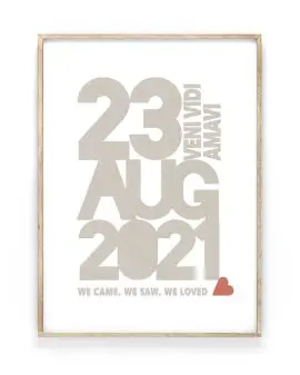 Datum Poster - Special Date Poster met namen, coördinaten of je eigen tekst