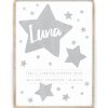 Geboorteposter met sterren en naam - Printcandy