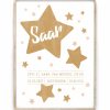 Geboorteposter met sterren en naam - Printcandy