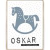 Naamposter Kinderkamer met Hobbelpaard | Printcandy