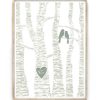 gepersonaliseerde-love-birds-trouw-poster-printcandy illustratieve Love Birds Poster met initialen of namen