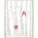 Trouw Poster - Love Birds - Initialen