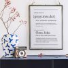 Persoonlijke woordenboek poster - grootmoeder - Poster voor oma - Printcandy