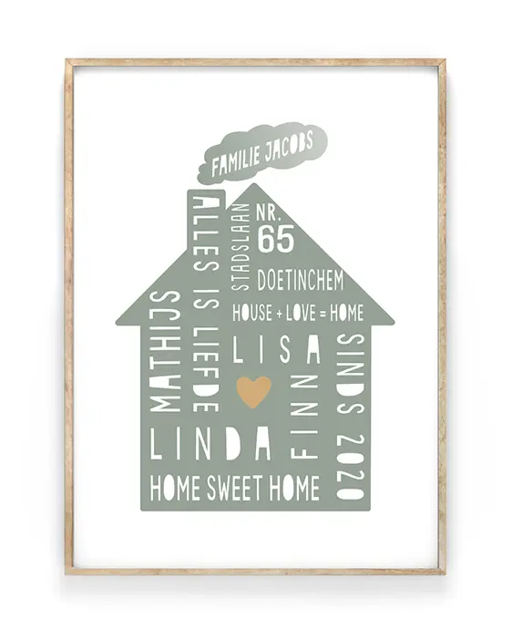 Family-Poster -home-sweet-home- Gezin Poster - Printcandy