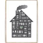 Familie Poster - Home Sweet Home - Namen van Gezin