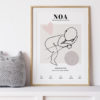 gepersonaliseerde-boho-geboorte-poster-matisse-lijntekening gepersonaliseerde-boho-geboorte-poster-matisse-lijntekening
