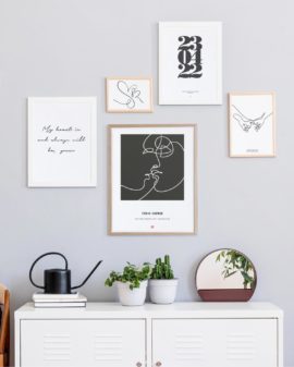 Trouw Posters Lijn Tekening | Collage | Gepersonaliseerd