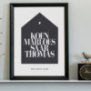 Gepersonaliseerde Familie Poster met Huis en Namen Gezin