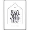 Familie Huis Poster Gepersonaliseerd met Namen van het Gezin