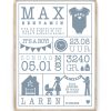 geboorteposter-zonder-lengte-printcandy Geboorteposter zonder lengte: Met naam, geboortedatum en tijd, gewicht, geboorteplaats en namen gezinsleden