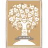 Familie Poster met gezinsnamen en stamboom - Printcandy