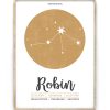 Sterrenbeeld Naam Poster - Gepersonaliseerd met geboorte datum en tijd - Printcandy