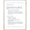 Gepersonaliseerde Woord Poster - Woord defenitie Grootvader - Poster Opa