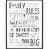 family-rules-poster-met-gezinsnamen-printcandy Family Rules Poster | Gepersonaliseerde Familieposter | Printcandy
