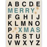 Hout Poster - ABC X-Mas