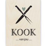 Hout Poster - Kook Van Jou