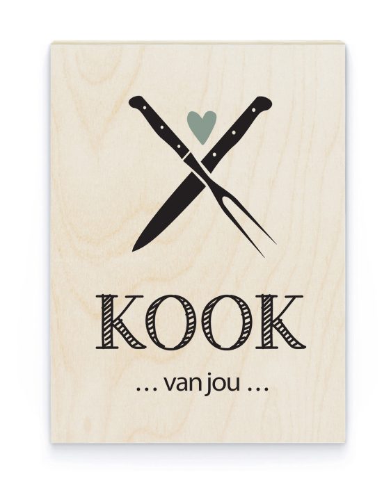 Hout Poster - Kook Van Jou